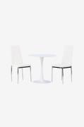 Venture Home - Matgrupp Hamden med 2st stolar Pastill - Svart - Matgru...
