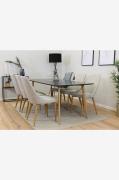 Venture Home - Matgrupp Polar med 6st matstolar Leone - Svart - Matgru...