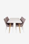 Venture Home - Matgrupp Penally med Matstol Leone - Vit - Matgrupper -...