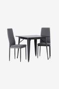 Venture Home - Matgrupp Tempe med 2st stolar Petra - Svart - Matgruppe...