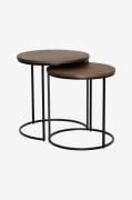 Nordic Furniture Group - Sidobordsuppsättning Duett, rund ek - Brun - ...
