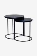 Nordic Furniture Group - Sidobordsset Duett, rund ask - Svart - Småbor...