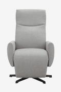 Loft24 - Kilvo Fåtölj med manuell och svängbar funktion Tyg - Grå - Få...