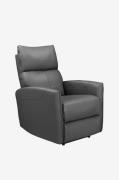 Loft24 - Pineto Fåtölj med elektrisk funktion i PU - Grå - Fåtöljer - ...