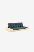 Karup - Base Bäddsoffa m. 2 sidolådor Tre sittplatser - Blå - Bäddsoff...