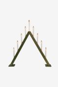 Konstsmide - Ljusstake trä 9 glödlampor - Grön - Adventsljusstakar - F...