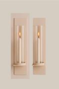 Zelected by Houze - 2-pack väggljusstake Brillant - Beige - Ljusstakar...