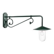K.S. Verlichting Louvre utomhus vägglampa, projektion 90 cm grön/klar