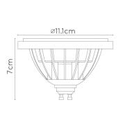 Lucide LED-reflektor GU10 12 W 3 000 K dim to warm, svart