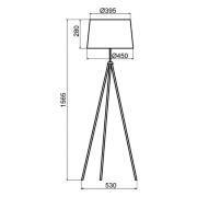 Aluminor Tropic golvlampa svart, kabel gul