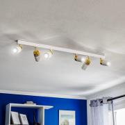 Luminex Takspotlight Rondo vit/guld 6 lampor