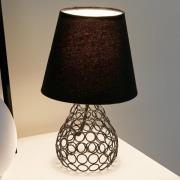 Pauleen Black Brilliance bordslampa med metallfot