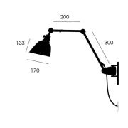 midgard modular TYP 505 vägglampa 75cm svart
