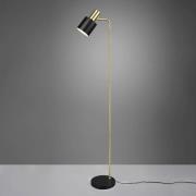 Reality Leuchten Golvlampa Adam, 1 lampa, svart-guld