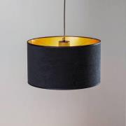 EMIBIG LIGHTING Hänglampa Jari tygskärm 1 lampa, svart-guld