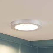 Prios LED-taklampa Edwina, silver, 23 cm, CCT, IP44