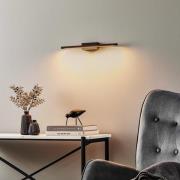 Quitani LED-vägglampa Tolu, svart, bredd 45 cm