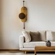 Nowodvorski Lighting Vägglampa Wheel, guld med svart skärm