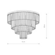 Nowodvorski Lighting Cristal taklampa, transparent/silver, Ø 71cm