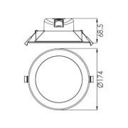 Deko-Light LED infälld taklampa Acrux vit CCT Ø 17,4cm