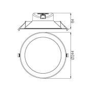 Deko-Light LED infälld taklampa Acrux vit, CCT 24,4cm