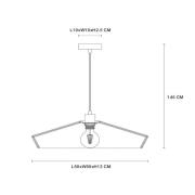 Lucide Yunkai pendellampa tillverkad av papper, en lampa, Ø 50cm