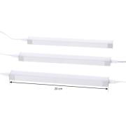 Prios Esbena LED-bänklampa CCT 20 cm set om 3