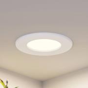 Prios LED-inbyggnadslampa Cadance, vit, 12 cm, set om 2, CCT