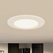 Prios LED-inbyggnadslampa Rida, set om 10, vit, 12 cm, CCT, IP44