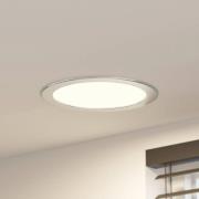 Prios LED-inbyggnadslampa Cadance, silver, 24 cm, set om 3, CCT