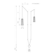 Nowodvorski Lighting Vägglampa Dover med stickkontakt, svart, 2 lampor