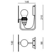 Stilnovo Bugia LED-vägglampa, 1 lampa, vit