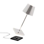 Zafferano Poldina mini batterilampa insida krom glansig