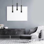 Eko-Light Hänglampa Estilo, svart, 3 lampor, lång
