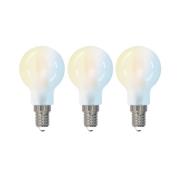 LUUMR Smart LED-dropplampa, set om 3, E14, 4,2W, matt, Tuya