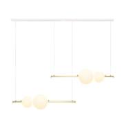 Zambelis LED-hänglampa 22235 Längd 105 cm guld/vit/opal