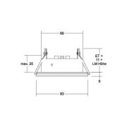 BRUMBERG Cover-Up-R infälld modul IP44 rund vit