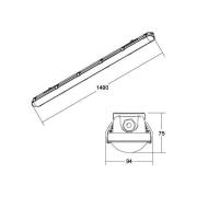 BRUMBERG Humid One Pro LED badlampa DALI 149cm