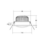 BRUMBERG Kerby-R LED-inbyggnadsspot, 4 000K, svart