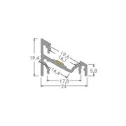 BRUMBERG extra hörnprofil, längd 2 meter, svart