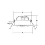 BRUMBERG BB33 LED-inbyggnadsspot ej dimbar svart