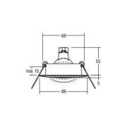 BRUMBERG Breena-R infälld GX5.3 rund krom matt