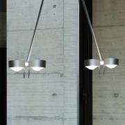 Top Light Hänglampa PUK CEILING, 4 lampor, matt krom, 80 cm