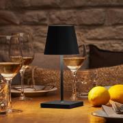 Sigor Nuindie mini LED uppladdningsbar bordslampa, USB-C, svart, IP54,...