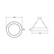 BRUMBERG Biro Circle Ring5 direkt 45 cm, CA, CCT, silver