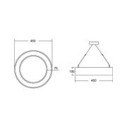 BRUMBERG Biro Circle Ring10 direkt DALI Ø 45cm svart 3000K