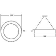 BRUMBERG Biro Circle Ring5 direkt Ø 60 cm DALI vit 840