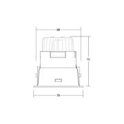 BRUMBERG LED infälld downlight Binato RC-dimbar 4000K vit