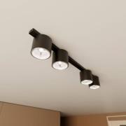 EMIBIG LIGHTING Taklampa Nano, svart, 4 lampor, metall