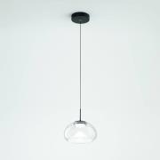 Fabas Luce LED hänglampa Brena, transparent, 1 lampa, dimbar, CCT